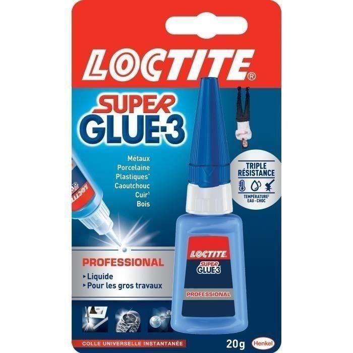 Colle liquide Super glue-3 Professionnel 20g - LOCTITE - 2608834