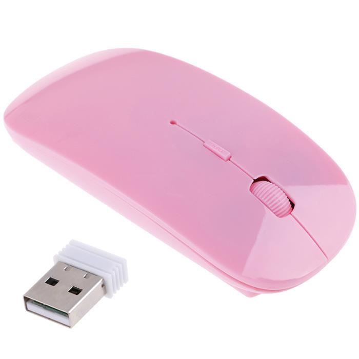 Souris sans fil Slim NOIR USB 2.0 + souris 2,4 GHz récepteur pour PC  portable - Cdiscount Informatique