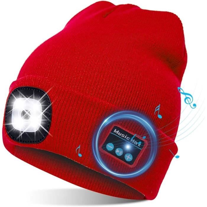 Bonnet Bluetooth TAGVO Avec LED - Haut-Parleur Intégré Et Micro | Hiver Chaud Musique Sans Fil