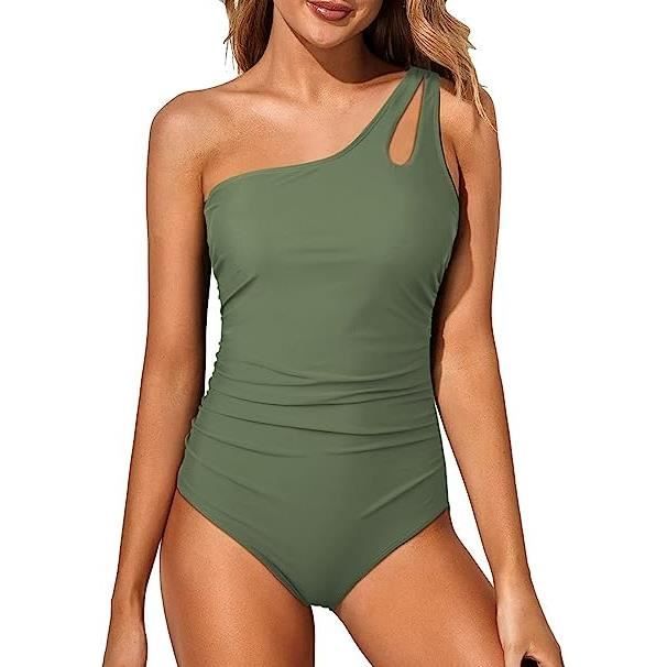 Maillot de Bain Femme Push up Une Pièce Gainant Marque Verte