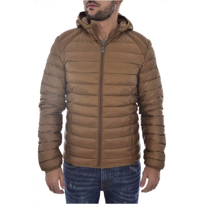 doudoune courte marron femme