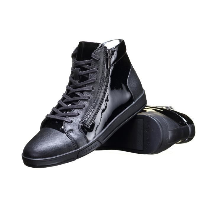 Basket Calvin Klein Berke Lea/Patent Black Noir - Cdiscount Chaussures