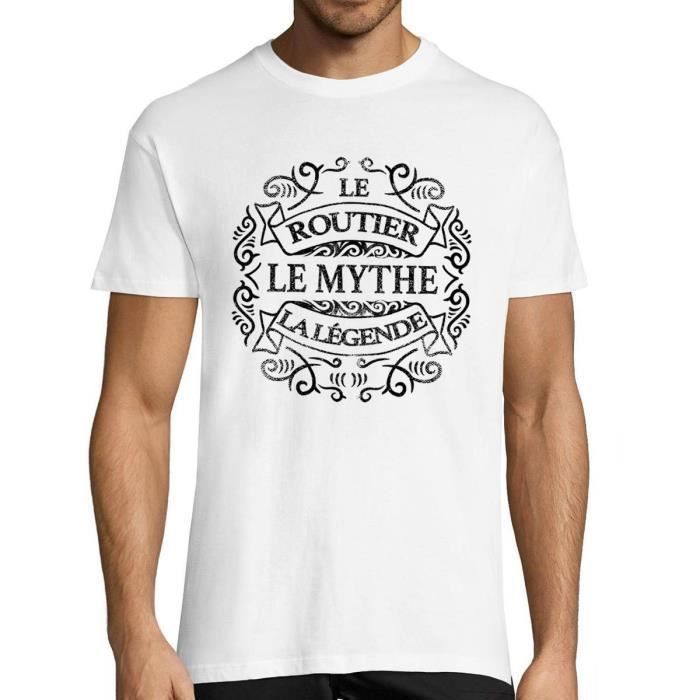 Routier Le Mythe La Legende T Shirt Homme Metier Humour Fun Et Drole Tshirt Ideal Pour Idee Cadeau Anniversaire Collegue Travai Blanc Cdiscount Pret A Porter