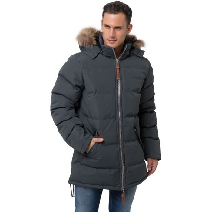 Doudoune Homme Daneak Gris fonce Canadian Peak XXL Polyester et coton Fermeture eclair Gris fonce Cdiscount Pret a Porter