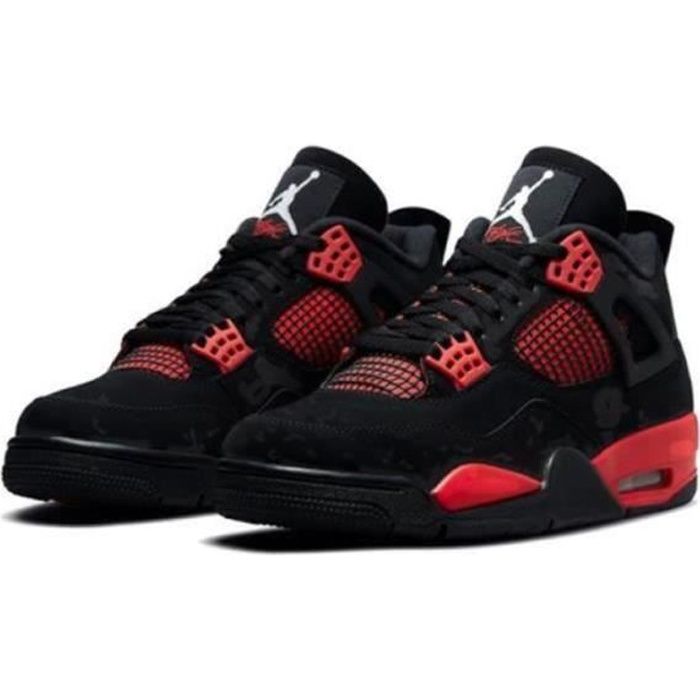 Airs Jordans 4 Retro University Chaussures de Basket AJ 4 Femme Homme noir  Noir - Cdiscount Prêt-à-Porter