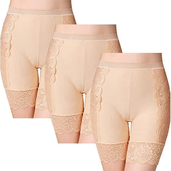 Short Femme 3pcs,Shorts Anti-Frottement Cuisse, Shorts sous Robe Femme  Shorties en Dentelle sous-Vêtements Shorts Leggings de teint - Cdiscount  Prêt-à-Porter