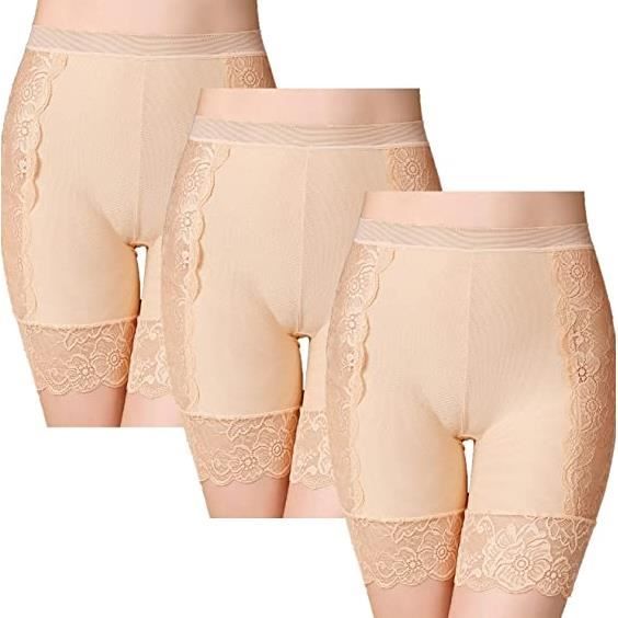 Short Femme Dentelle Anti Frottement Noir