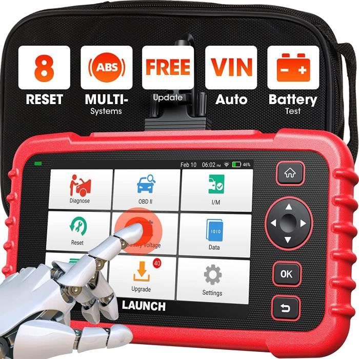 Scanner Diagnostic Auto LAUNCH CRP129X V2.0 - Multimarque, Reset Service, Moteur, ABS, SRS, Transmission