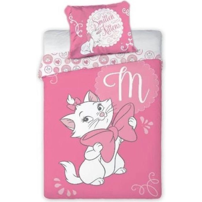 Housse de couette 100x140 cm MOUK Parure de lit bébé 3 Pièces 100% Coton Drap-housse Taie 