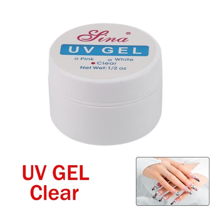 20g Colle à Ongle Transparent Gel Prolongé Facile à Enlever Avec Le Dissolvant