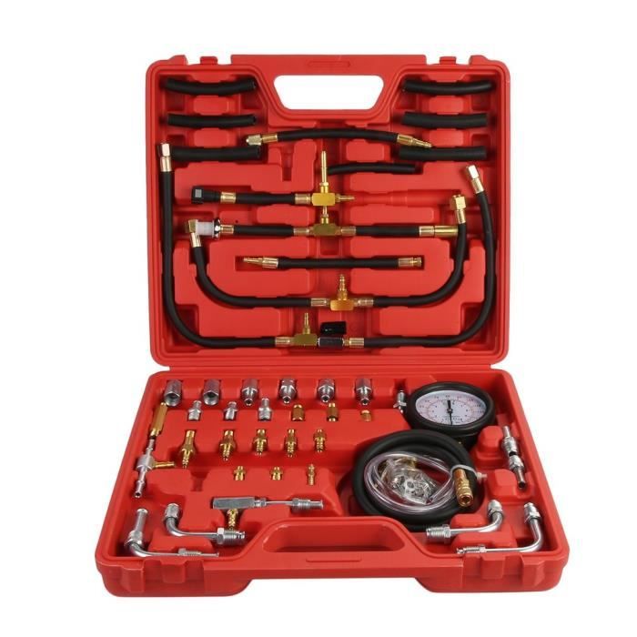 Kit Testeur Pression Injection Essence 0-140 PSI - Pour Voiture, Moto, Utilitaire, Garanti