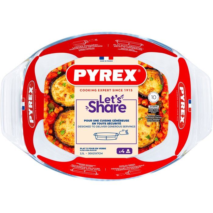 Plat À Four Verre Ovale 35x24 Cm Classic Pyrex Le Plat - vue 2
