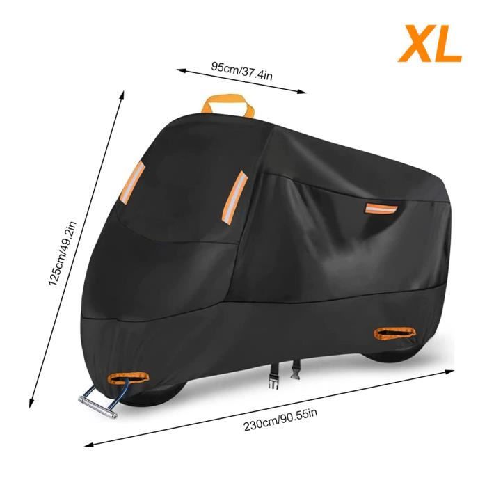 Housse de Protection Moto - QINGQUE - XL - Imperméable 210D - Noir - Universelle