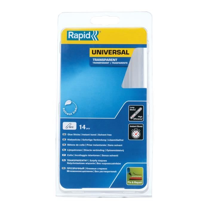 Colle multi-usage - RAPID - Agraf Transparente - Ø12mm - Pour bois, cuir, tissus, plastique, faïence