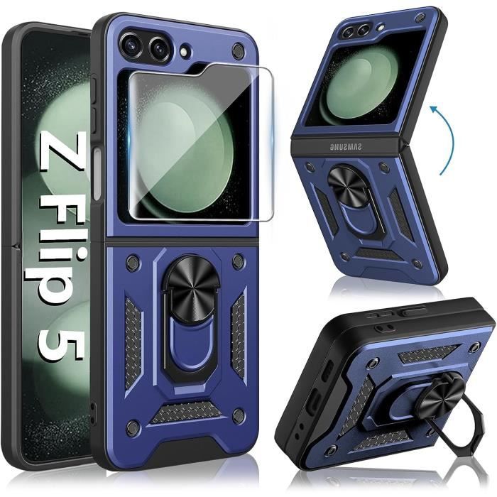 OWKEY Coque Pour Samsung Galaxy Z Flip 6, Magnétique Coque Z Flip 6 Compatible Avec MagSafe