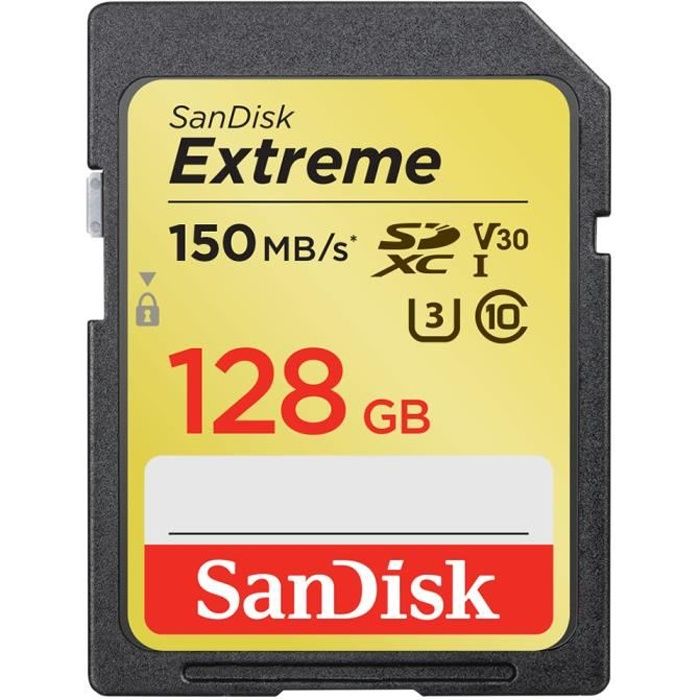 SANDISK Exrteme mémoire flash SDXC Classe 10 UHS I