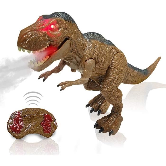FRUSE Dinosaure Télécommandé Jouet Electrique 2.4 GHz Avec LED Lumi Et Rugissent Realistes Pour Enfants Garcons Amz B