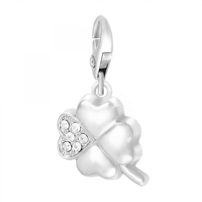 Bijou charm - So Charm - Trèfle - Cristaux SWAROVSKI - Plaqué or - Mixte Bijou charm - So Charm - Trèfle - Cristaux SWAROVSKI - Plaqué or - Mixte