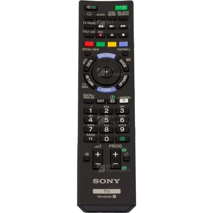 Télécommande SONY RM ED061 Compatible avec TV LCD Couleur Télécommande Simple