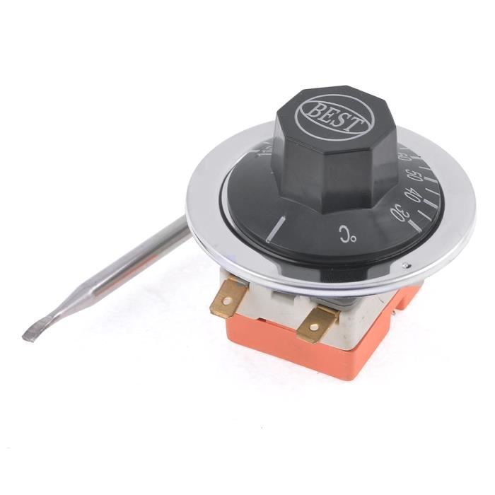 Régulateur de température 30-110 degrés Celsius Thermostat Bouton capillaire Switch 250 V 16 A Régulateur de température 30-110 degrés Celsius Thermostat Bouton capillaire Switch 250 V 16 A