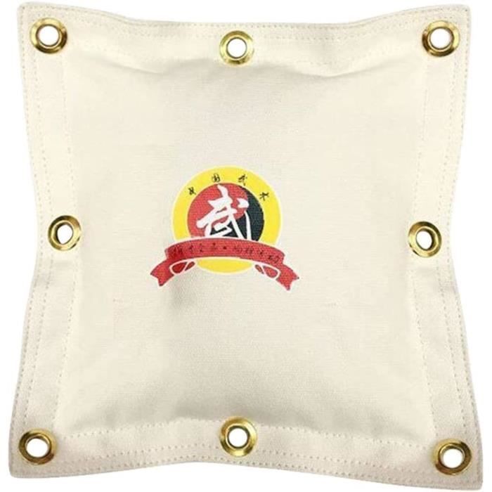 Sac De Frappe Mural Wing Chun – Toile, 33x33 Cm, Vide à Remplir – Entraînement Kung-fu, Coups De Pied/poing – Brûle Graisses