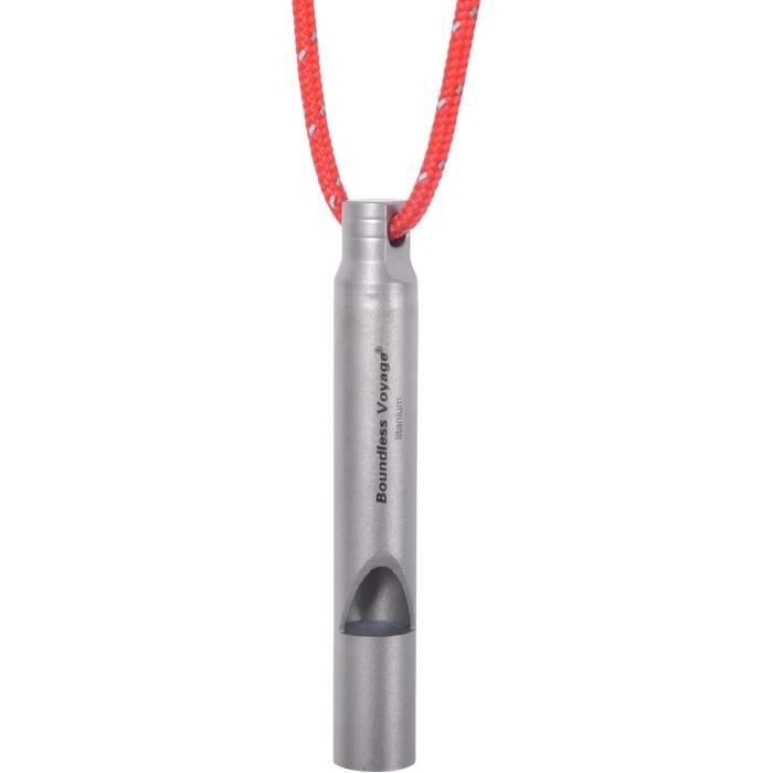 Sifflet De Survie IBasingo En Titane - 120dB - Pour Randonnée, Chasse, Urgence - Avec Cordon