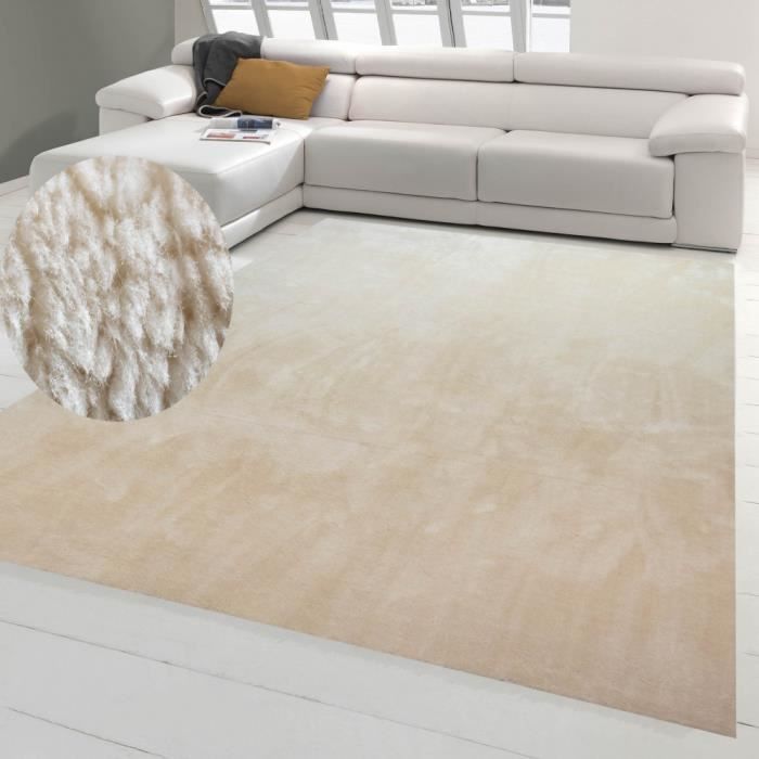 Tapis Shaggy salon de tapis moquette Flokati en beige Größe - 160 x 230 cm