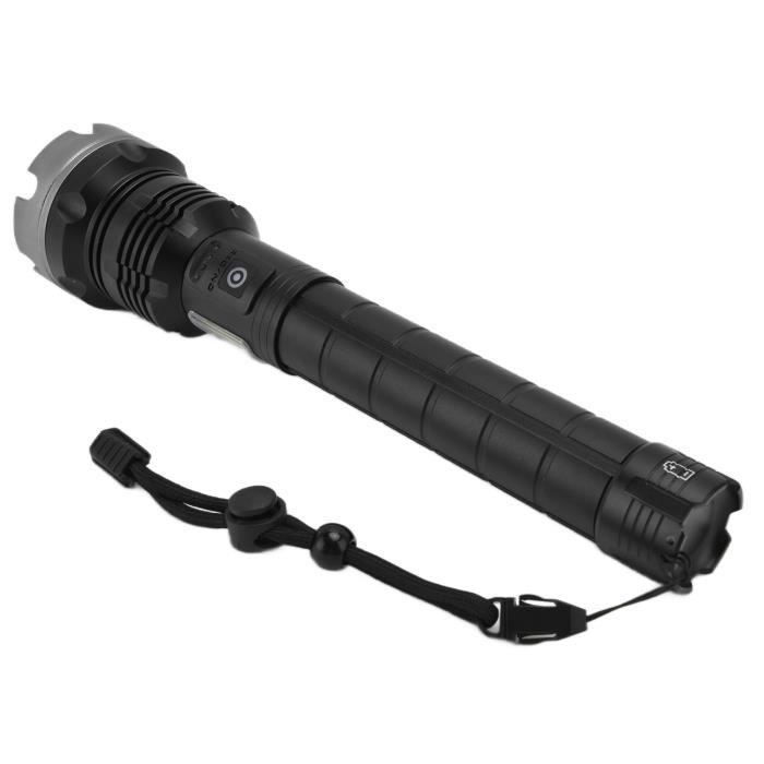 Lampe Torche LED 30W Rechargeable – Zoom Télescopique – Étanche IP65 – Idéale Randonnée/camping