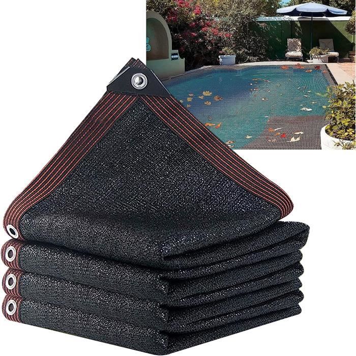 Filet De Protection Pour Piscine Rectangulaire 2x4m - Anti-feuilles Et Ombrage - Mailles Fines, Polyéthylène, 80-90% D'ombrage