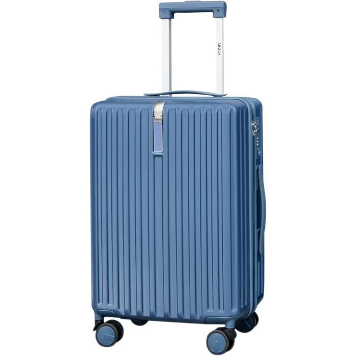Valise 3 Pièces Rigide Extensible 100% Polycarbonate Bleu Ciel - Cabine Taille S