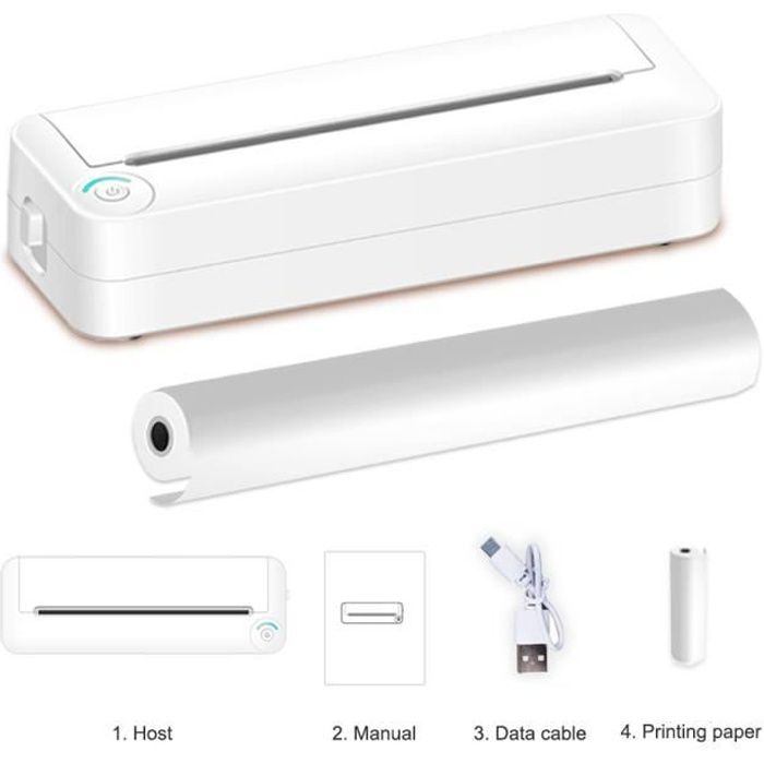 Imprimante Thermique A4 – UVERBON – Modèle x8 – Bluetooth – Portable – 203 DPI