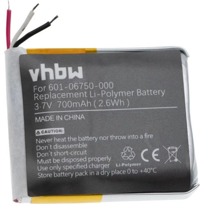 vhbw batterie compatible avec GoPro Hero 4 Session, 5 Session, CHDHS-101, CHDHS-501 appareil numérique camescope (700mAh, 3,7V,