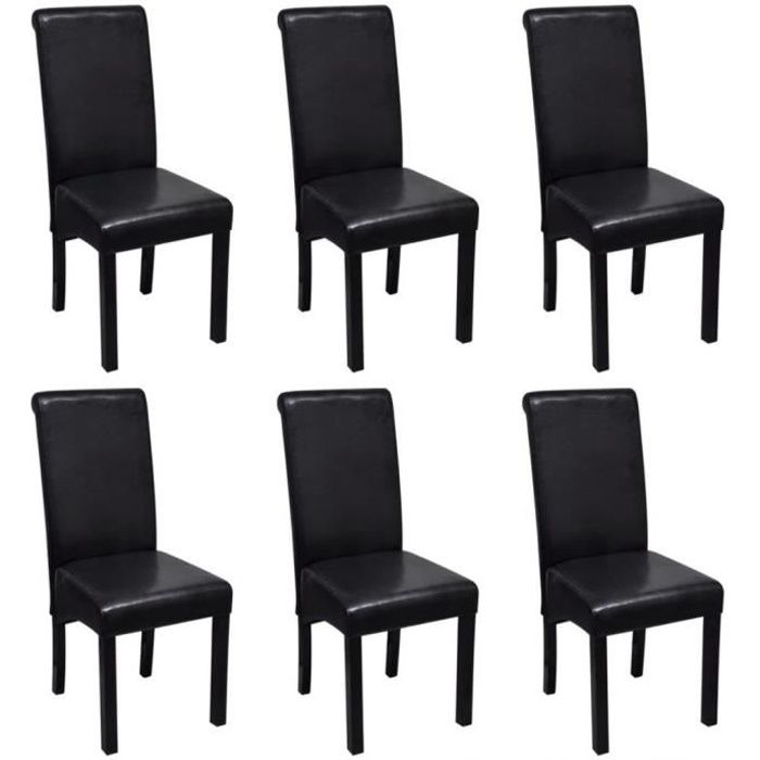 Chaises Salle à Manger Cuir Noir