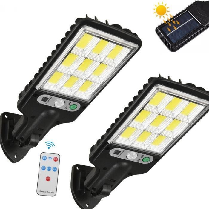 2 packs - Applique murale solaire à LED Détecteur de mouvement Extérieur Jardin Sécurité