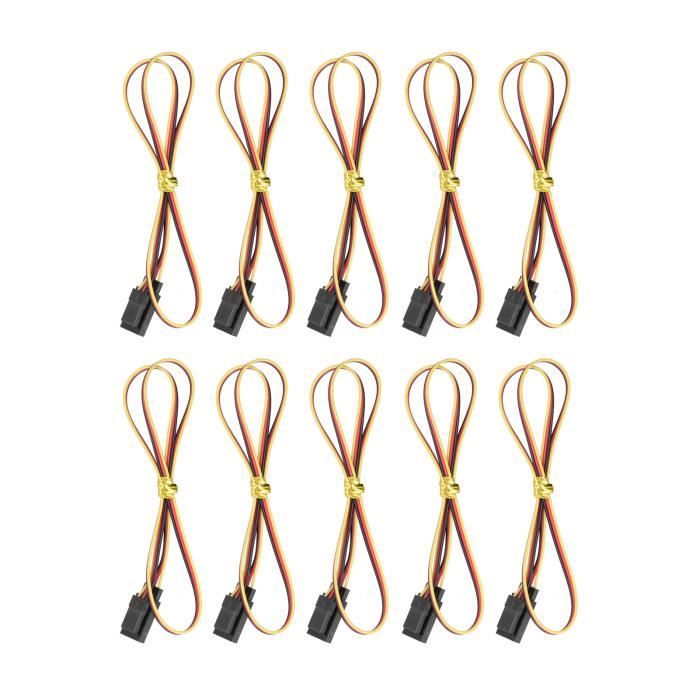 MECCANIXITY Cable De Extensión Servo De 3 Pines, Cable De Cable De Cable De Cable Macho A Hembra 26awg 30 Nucleos Servo Receptor De Cable Para Aviones Modelo