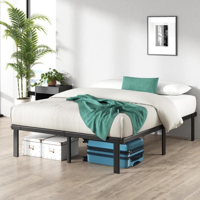 Cadre de lit - ZINUS - Caleb - 160x200 cm - Hauteur 36 cm - Rangement sous le lit