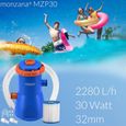 Pompe de filtration pour piscine MZP30 2.280 l/h puissance 30W cartouche de filtration filtrante tuyaux pompe piscine eau-1