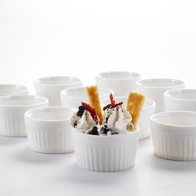 6 Petits Plats à Tarte En Céramique 12.8x2.6cm - Pour Crème Brûlée Et Soufflés