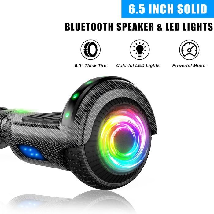 Hoverboard RCB 6,5 Pouces – Bluetooth, LED, Haut-parleur – Avec Hoverkart – Neuf