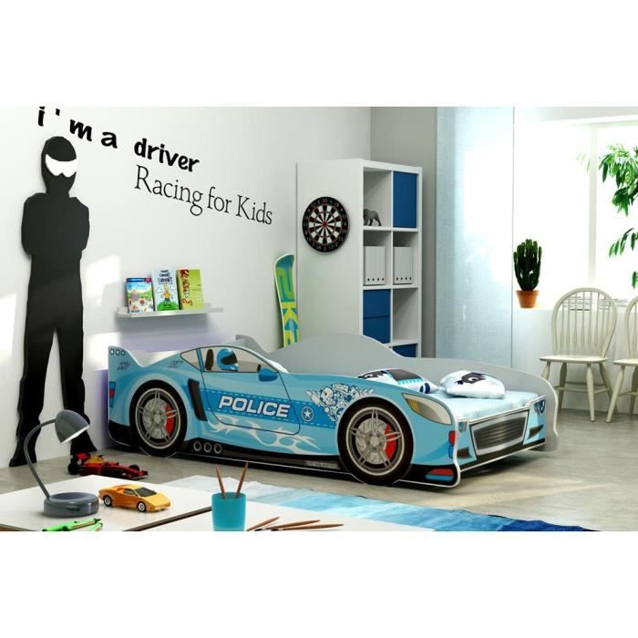 Lit pour enfant CARS 3 Lightning McQueen avec matelas en mousse 160 x 80 cm  - Cdiscount Maison