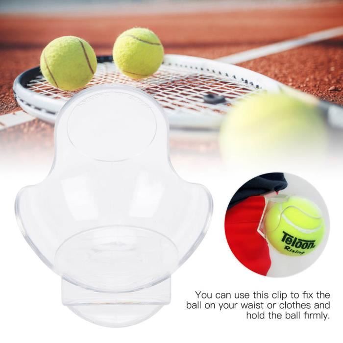 01 Support de Clip de Taille de Balle de Tennis, Accessoires de Balle de Tennis légers de Petite Taille Clip de Balle de Tennis pour Les Amateurs de Tennis(Transparent Color