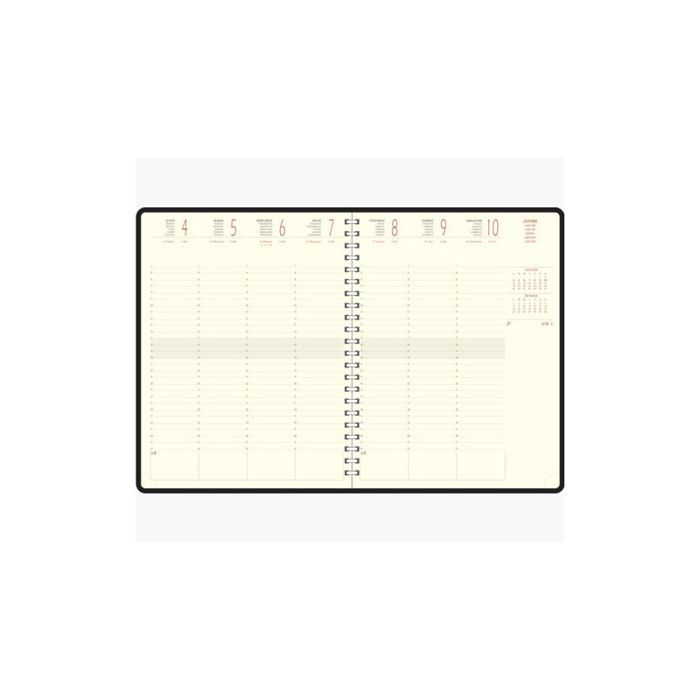 Recharge Agenda Semainier Eurotime 22 Spiralé - Janvier à Décembre 2026 - 18,5x22,5 Cm - Fabriqué En France