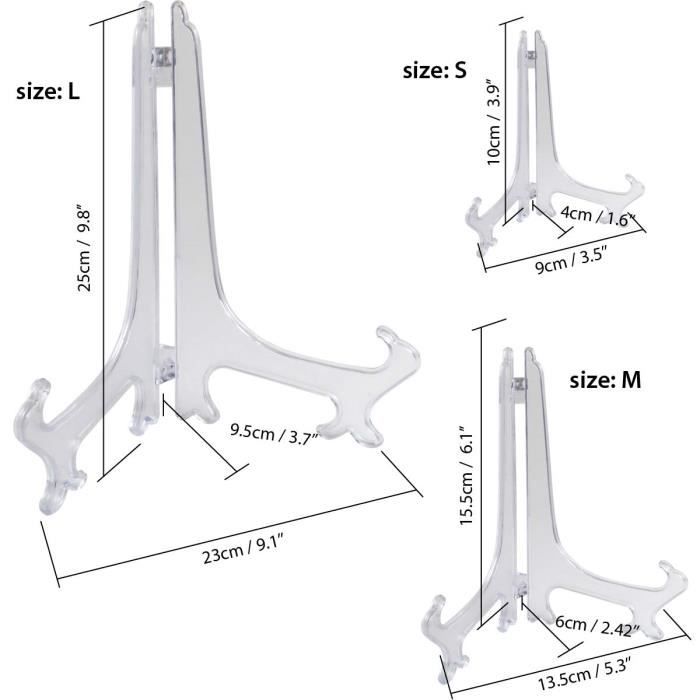 Présentoir Pliable SNQ 18 Pièces Pour Cadres Photo - Présentoirs à Assiettes En