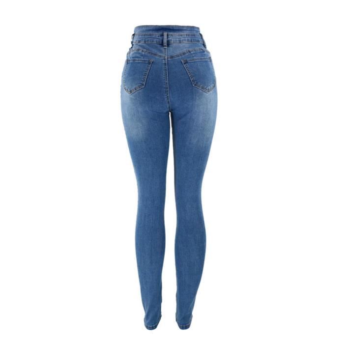 Jeans pour dames pants en denim la mode d contract e Jean slim