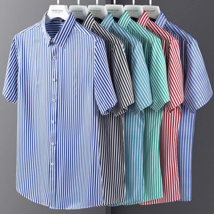 Chemise à Manches Longues Pour Homme - Coupe Droite - Chemise à Manches