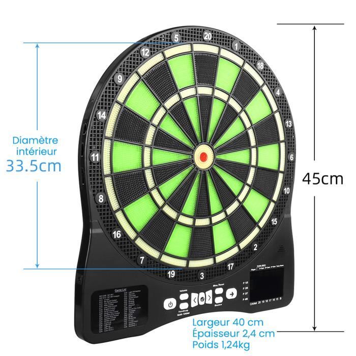 Cible De Fléchettes électronique – Jeu Multi-joueurs Avec Score LED, écran LCD, Pointes Souples – ABS Durable – Pour Bar Et Maison