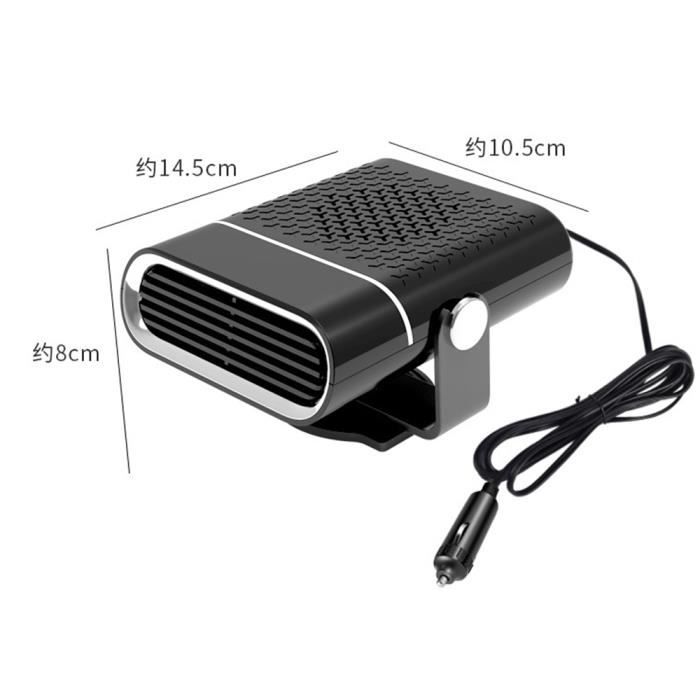 Chauffage 12V Voiture - Dégivreur Pare-brise 2 En 1 Avec Ventilateur - Appareil Portable Pour Camion, Camping-car, Auto - 2