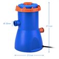 Pompe de filtration pour piscine MZP30 2.280 l/h puissance 30W cartouche de filtration filtrante tuyaux pompe piscine eau-2