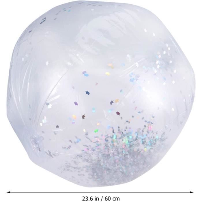 Ballon de Plage Gonflable à Paillettes - Ballon de Piscine Flottant -  Ballons de Sport Transparents avec Paillettes Arc-en-Ciel et confettis - Or  Rose : : Jeux et Jouets