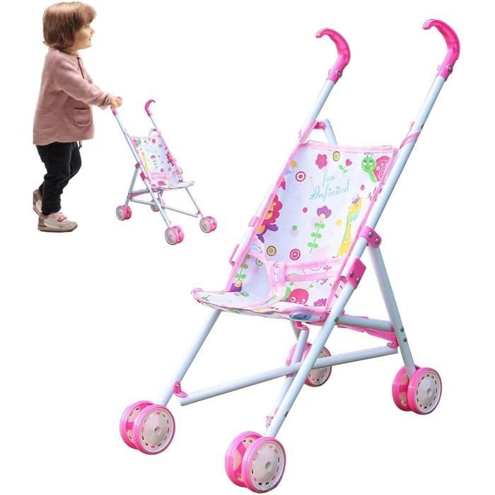 Poussette pour Poupée - Poussette De Poupée Pliable | Poussette Bebe Jouet  Fille | Poussette De Poupée | Jouet De Jeu De Rôle | Simulation Poussette